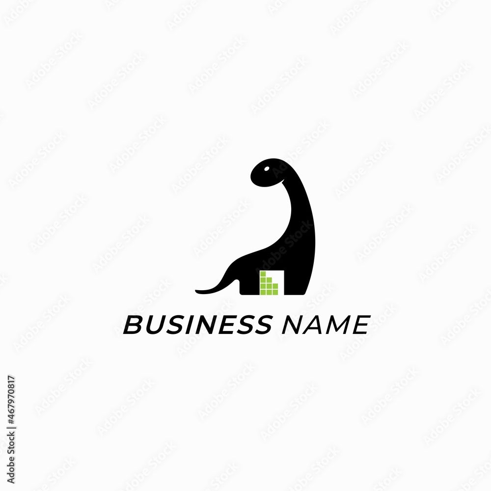 design logo creative dinosaur and gift box design logo creative dinosaur and gift box