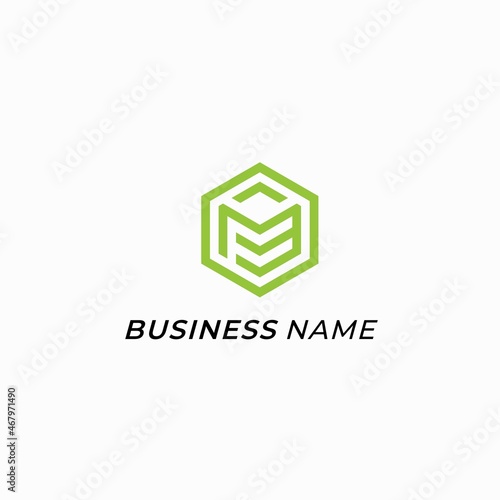 Free Download design logo creative hexagon and letter B - GFXLoad