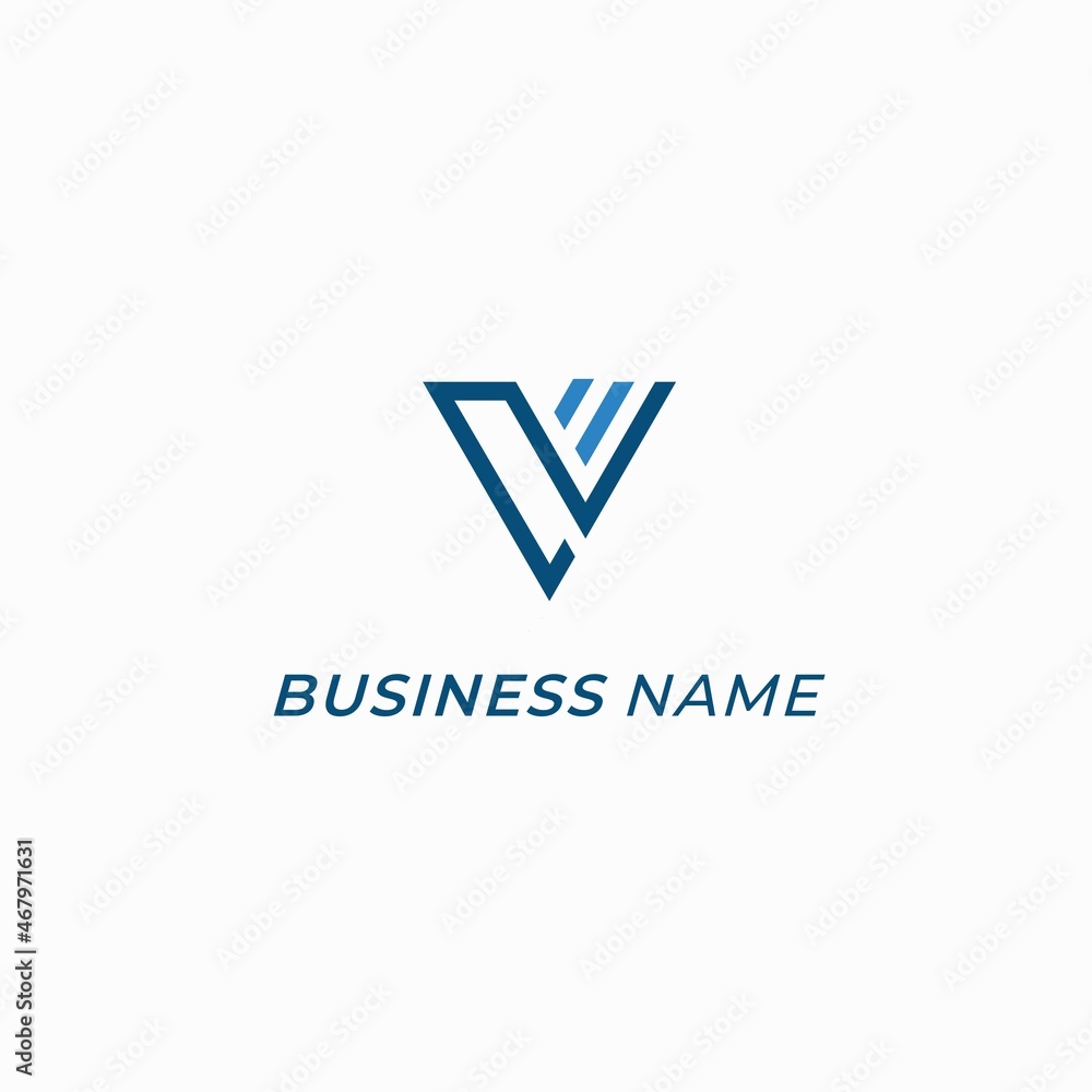 design logo creative letter V and triangle design logo creative letter V and triangle