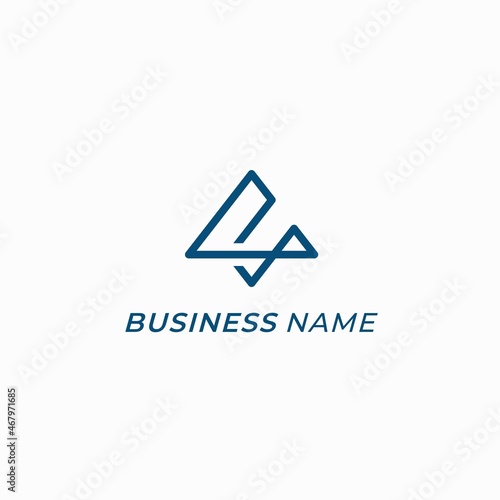 design logo creative arrow and line mountain