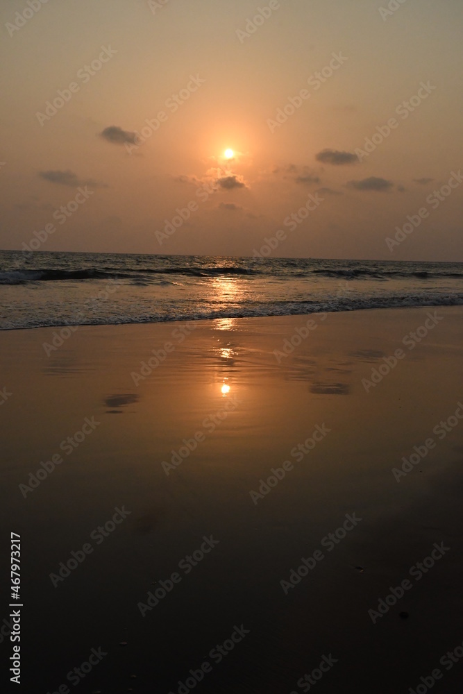Obraz premium sunset on the Goa beach