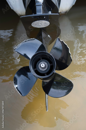 Broken propeller shaft on pontoon boat