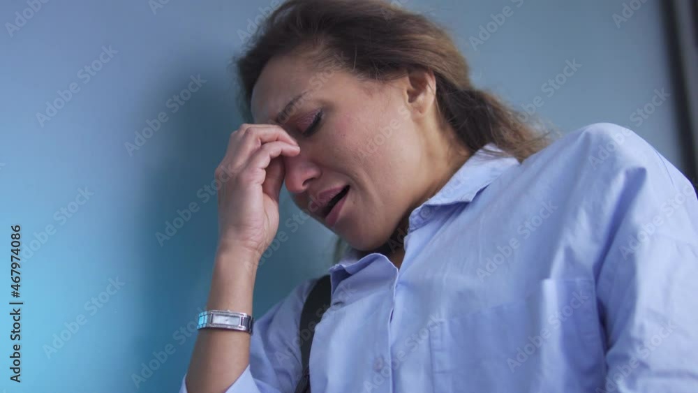 Adult african american woman crying, break-up or divorce, learned about betrayal Adult african american woman crying, break-up or divorce, learned about betrayal