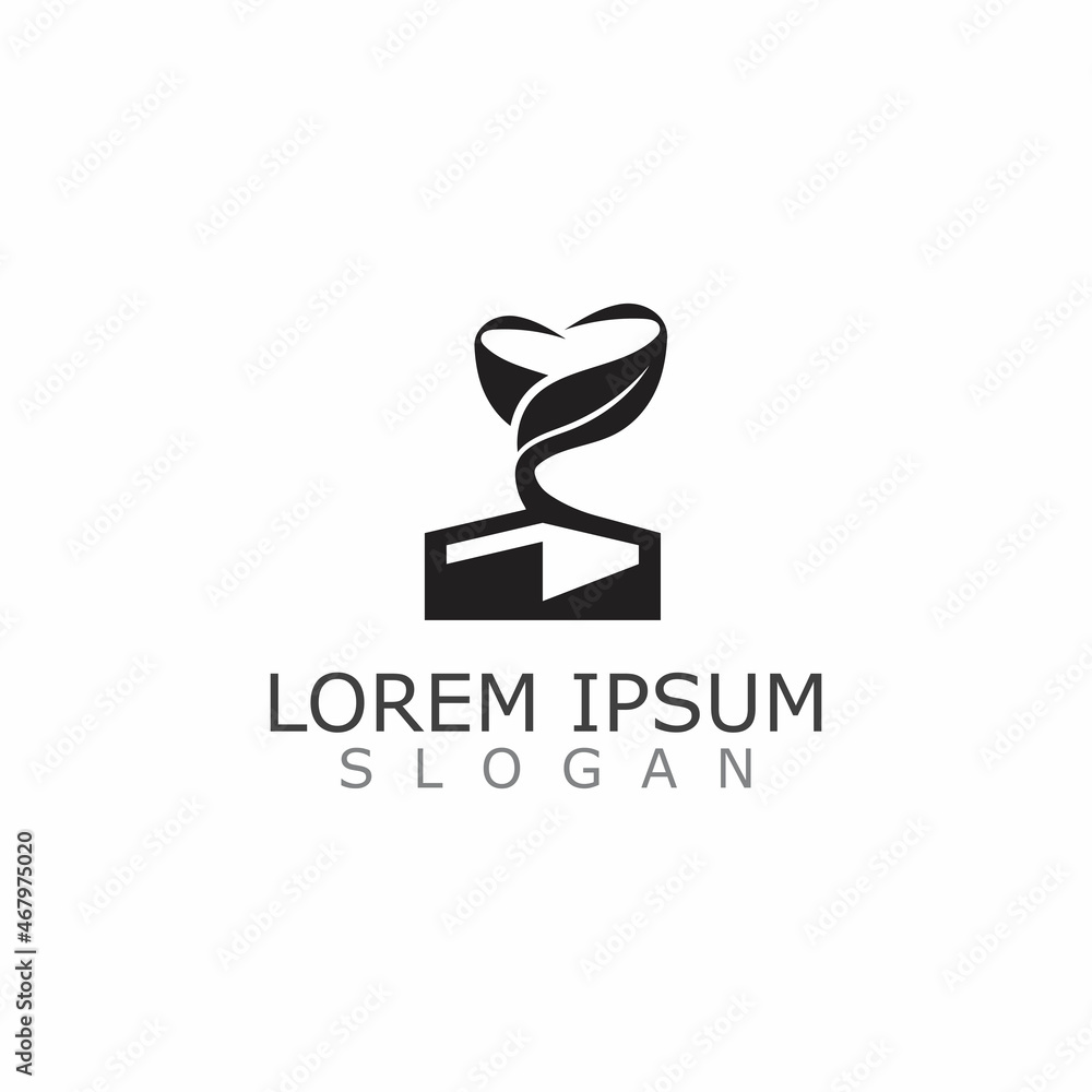 Modern Trophy Winner Logo Symbol Icon Vector Graphic Design Stock Vector Modern Trophy Winner Logo Symbol Icon Vector Graphic Design Stock Vector