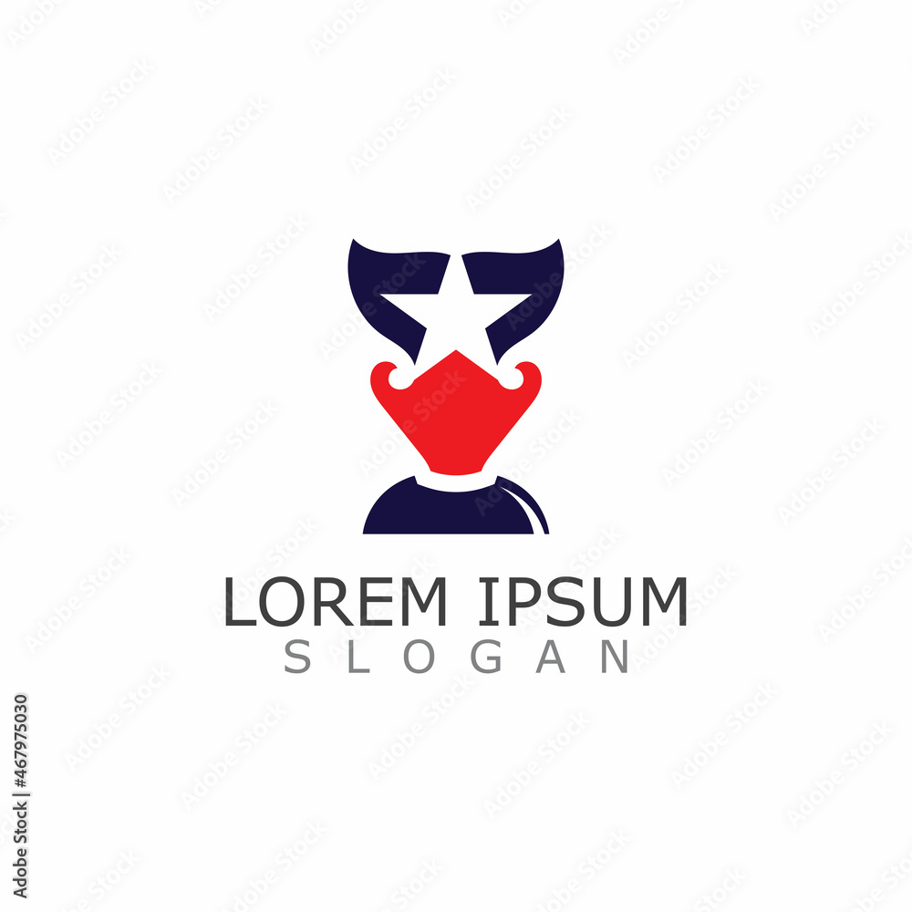 Modern Trophy Winner Logo Symbol Icon Vector Graphic Design Stock Vector Modern Trophy Winner Logo Symbol Icon Vector Graphic Design Stock Vector