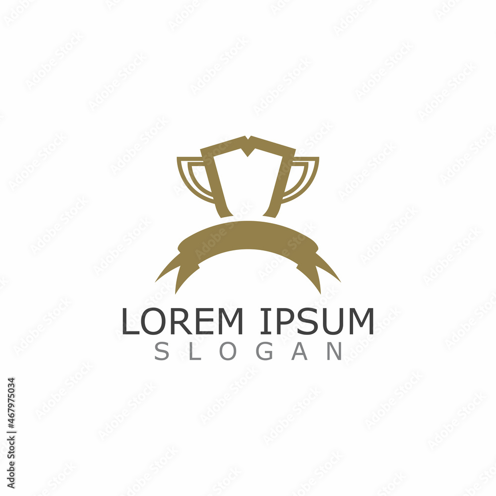 Modern Trophy Winner Logo Symbol Icon Vector Graphic Design Stock Vector Modern Trophy Winner Logo Symbol Icon Vector Graphic Design Stock Vector