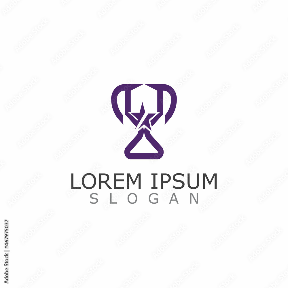 Modern Trophy Winner Logo Symbol Icon Vector Graphic Design Stock Vector Modern Trophy Winner Logo Symbol Icon Vector Graphic Design Stock Vector