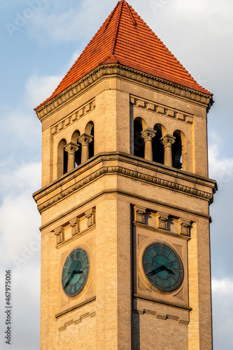 Clock Tower In Riverfront Park. Spokane, Washington.