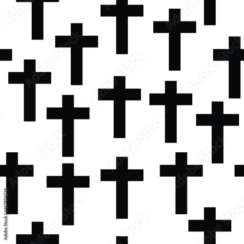 Holy Church Religious Cross Seamless Pattern