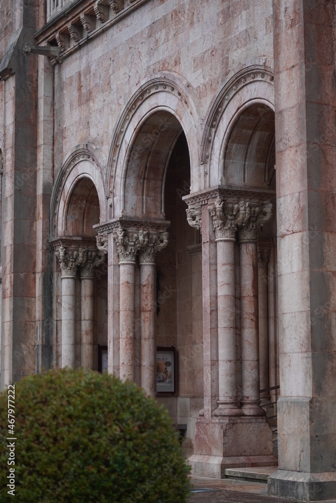 Beautiful arches in a building located in Covadonga
