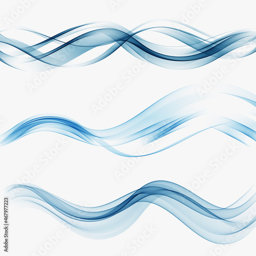 Transparent abstract waves vector set with abstract waves.