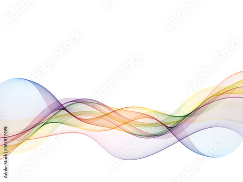 Abstract vector colorful background with wave, colored wavy lines.