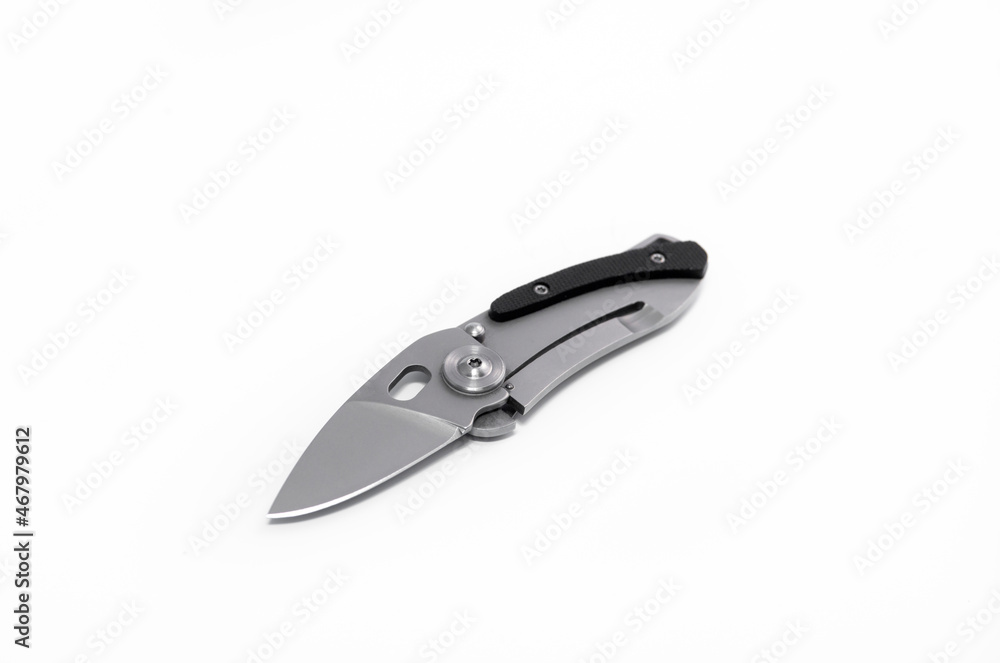 folding pocket knife on white background folding pocket knife on white background