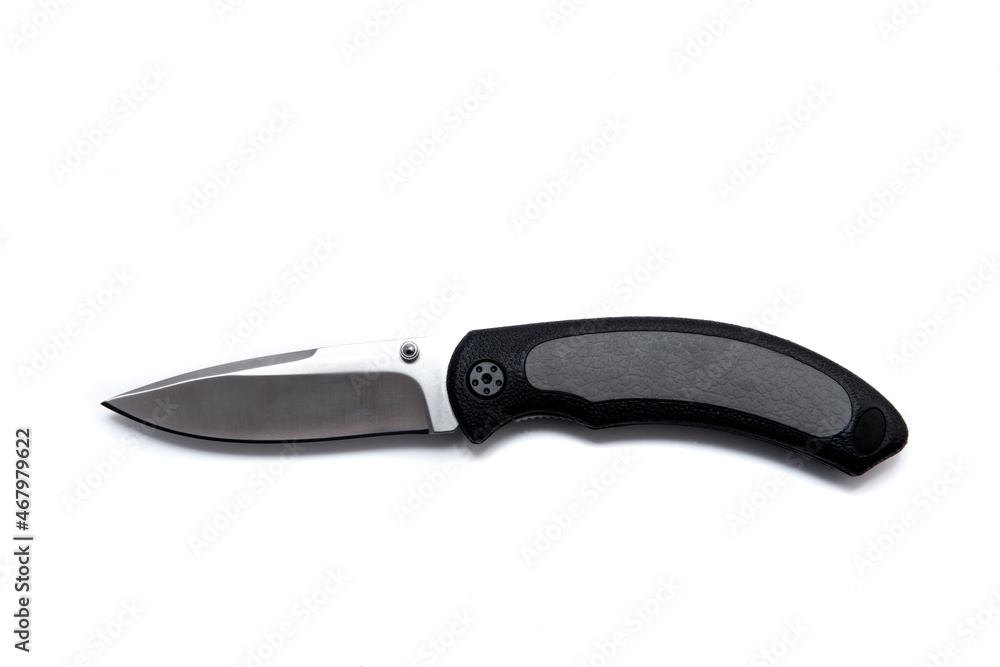 folding pocket knife on white background folding pocket knife on white background
