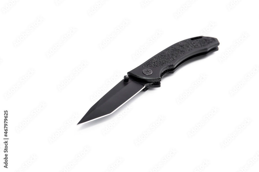 folding pocket knife on white background folding pocket knife on white background