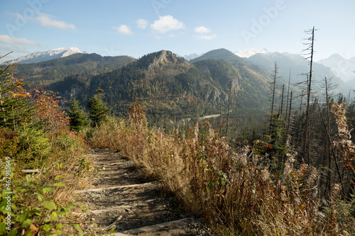 Tatra National Park, Poland. Hiking Trails In autumn. Beautiful Scenic View. European Nature. UNESCO reserves, nature concept