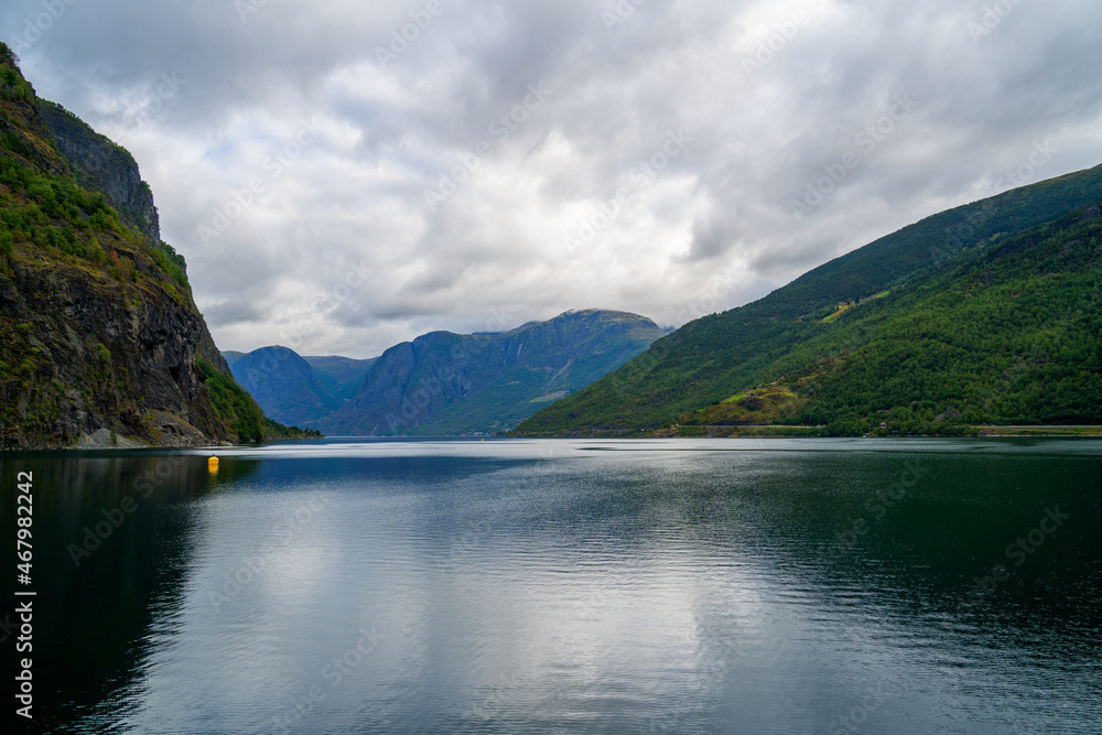 View over the Sognefjord near Flam, Norway
