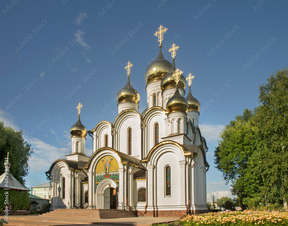Cathedral of St. Nicholas Wonderworker at St. Nicholas Pereslavsky monastery in Pereslavl-Zalessky. Russia