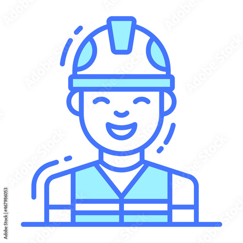  worker icon, single avatar vector illustration