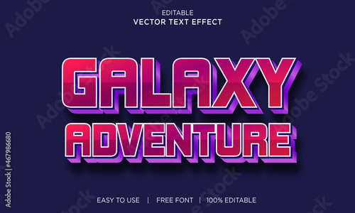 Wallpaper Mural Galaxy adventure editable 3D text effect Premium Vector Torontodigital.ca