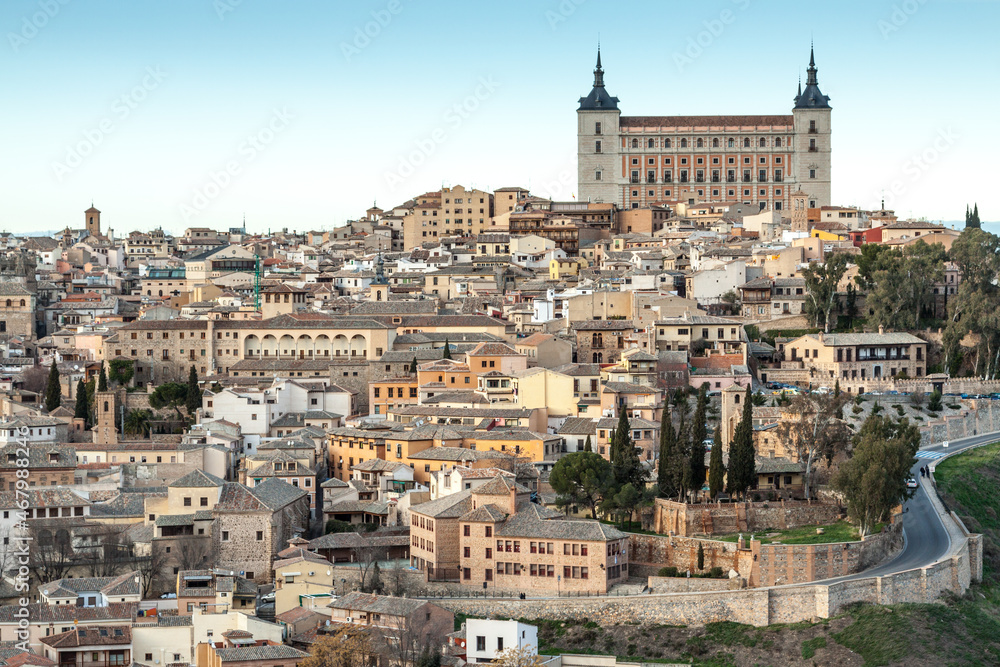 Panoramic view of the city of Toledo Spain.