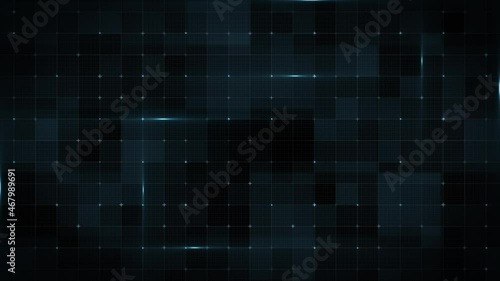 Abstract Digital Data Technology Grid Fx Background Loop/ 4k animation of an abstract background with digital data technology graphic grid seamless looping