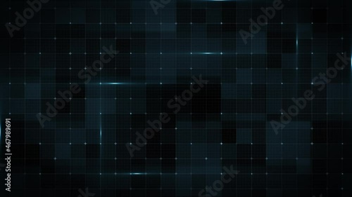 Abstract Digital Data Technology Grid Fx Background Loop/ 4k animation of an abstract background with digital data technology graphic grid seamless looping