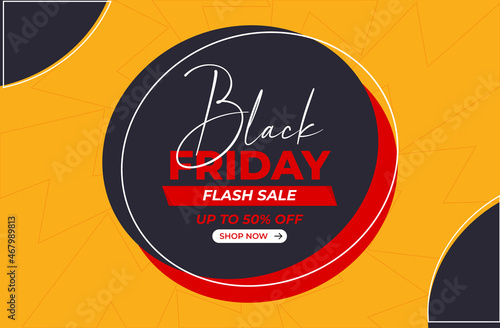 Black friday sale banner vector photo