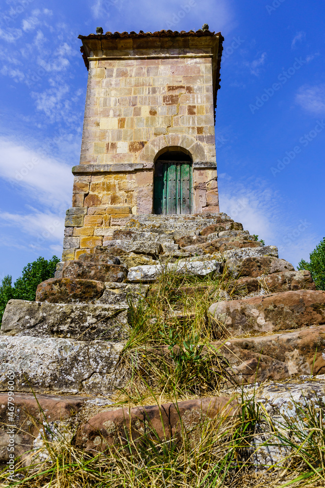 Bell tower of the cave church of Olleros de Pisuerga: In honor of Saints Justo and Pastor, it is a hermitage whose origins date back to the 7th century,