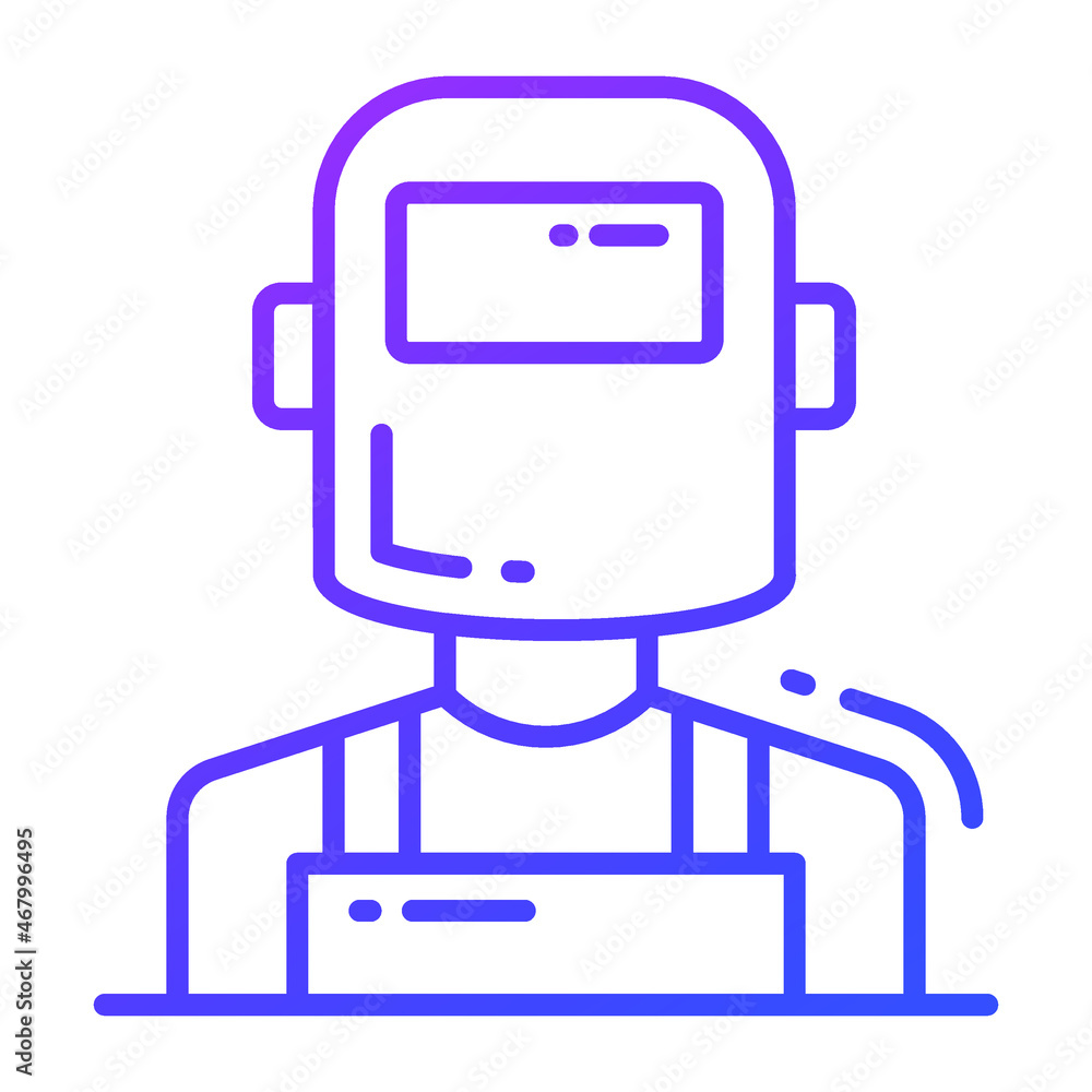 Welder icon, single avatar vector illustration Welder icon, single avatar vector illustration