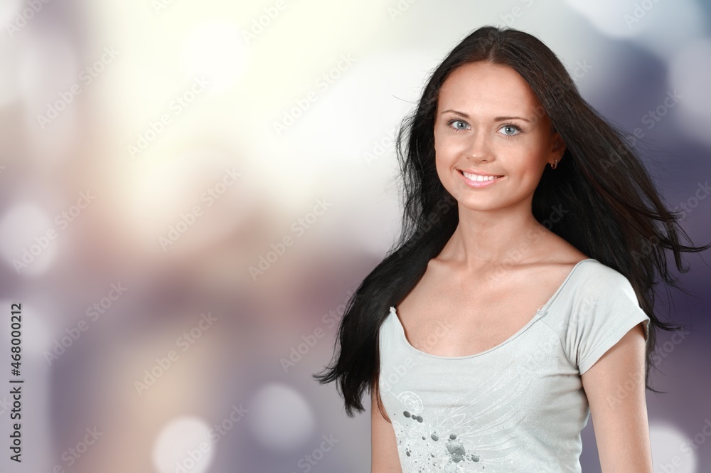 Obraz premium Beautiful model girl hairstyle dye. Fashion, cosmetics and makeup