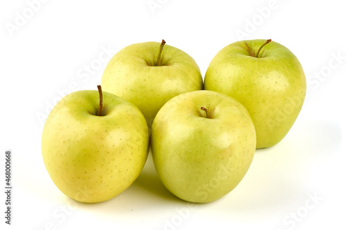 Green apples, isolated on white background.
