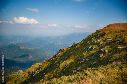 Beautiful view of mountains landscape on Peak Kopren, Balkan Mountain (Stara Planina), Serbia photo