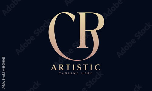 Alphabet CR or RC illustration monogram vector logo template