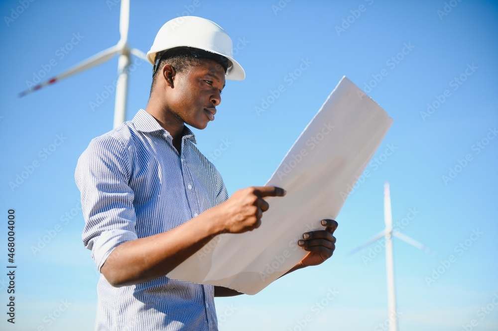 Power engineer are working with wind turbines. Power engineer are working with wind turbines.