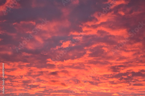 red sky with clouds © bykot