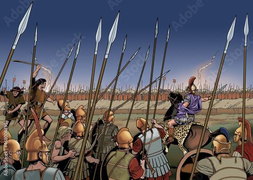 Photography Ancient Rome - Enemies storm a Roman camp