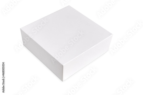 white gift box on white background, White box mock. © Вячеслав