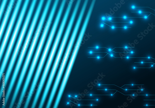 Vector futuristic technology on a dark blue background.