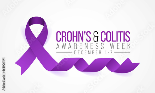 Crohn's and Colitis Awareness Week is observed every year in December, are diseases that inflame the lining of the GI tract and disrupt body's ability to digest food, absorb nutrition. vector art