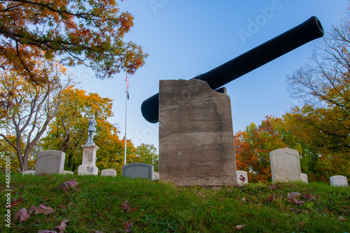 Cannon At Soldier's Hill - Springdale Cemetery - Peoria, Illinois
