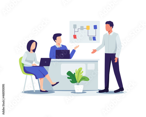 Project collaboration concept illustration