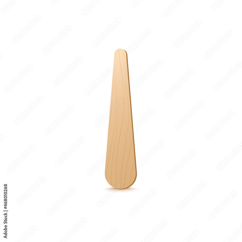 Ice cream or popsicle wooden stick mockup realistic vector illustration isolated. Ice cream or popsicle wooden stick mockup realistic vector illustration isolated.