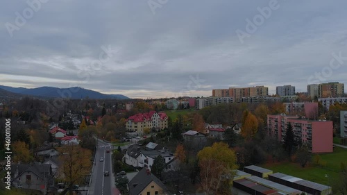 View on subburbs of Bielsko-Biala City. Beskidzkie, Kamienica