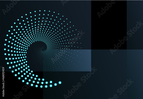 Vector futuristic technology on a dark blue background.