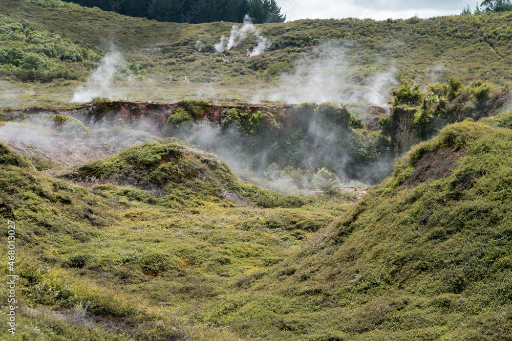 Craters of the Moon near Lake Taupo, New Zealand. Craters of the Moon near Lake Taupo, New Zealand.