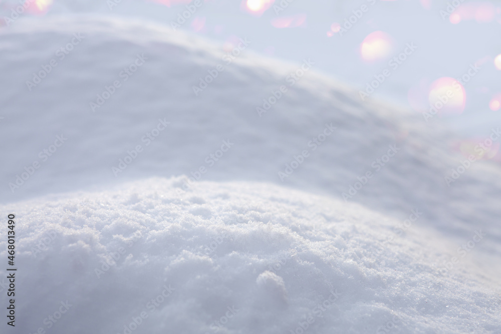Fresh snow texture background in blue tone and sunlight. Fresh snow texture background in blue tone and sunlight.