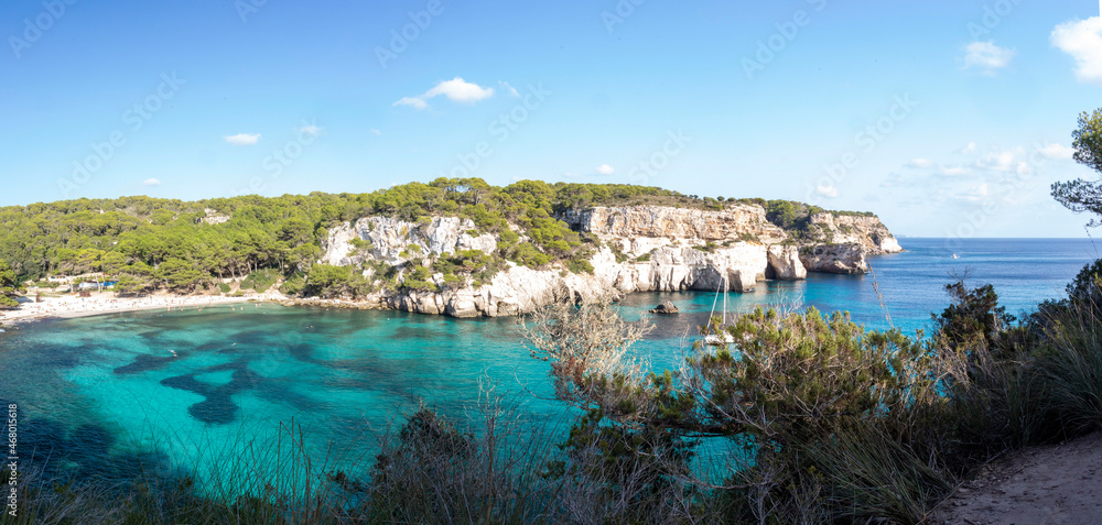 Cala Macarella, beautiful beach on Menorca Island