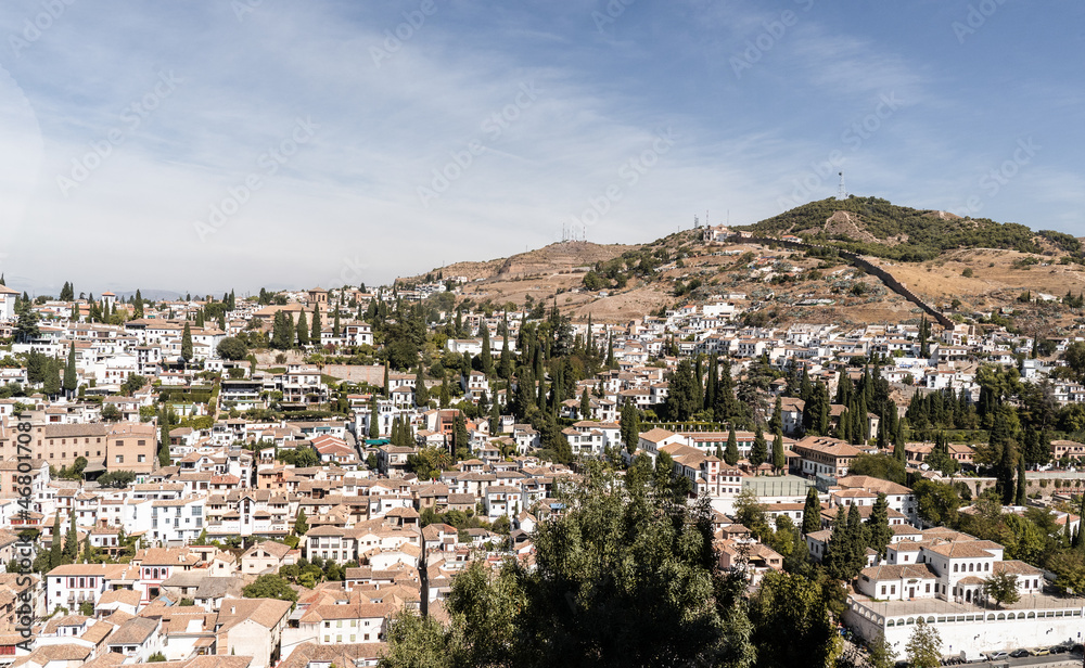 View of the Albaicin neighborhood in Granada, Spain