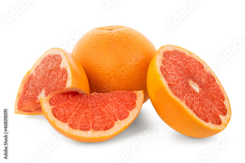 grapefruit is isolated. yellow lemon on on a white background. citrus. isolate
